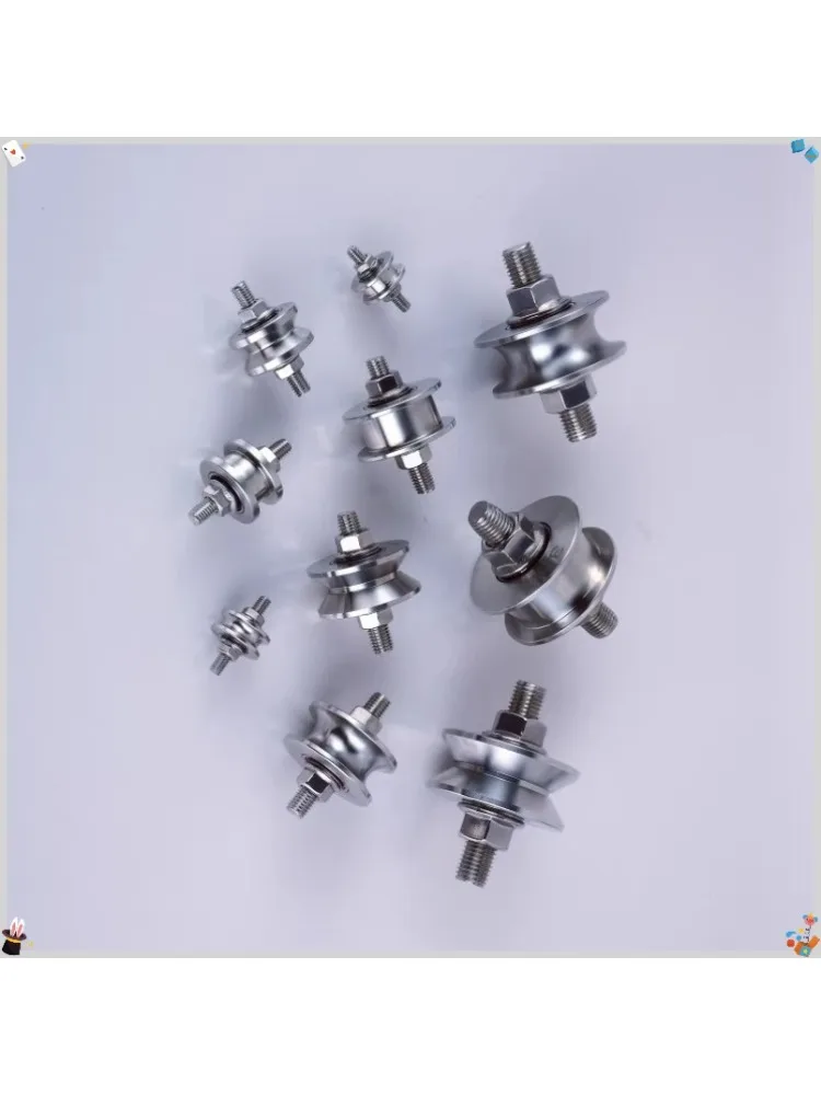 Poulie en acier inoxydable 304, Type V/U/H, boulon à Double extrémité, roue de piste de porte de douche, roulement muet, rouleaux de porte coulissante M6810, 1 pièce