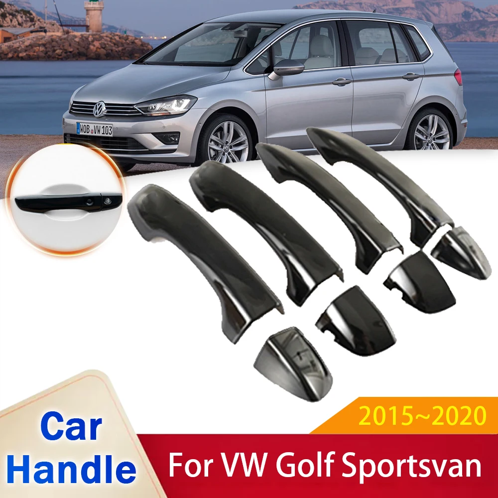 

Fit for Volkswagen VW Golf Sportsvan SV 2015 2016 2017 2018 2019 2020 Gloss Black Door Handle Cover Sticker Trim Car Accessories