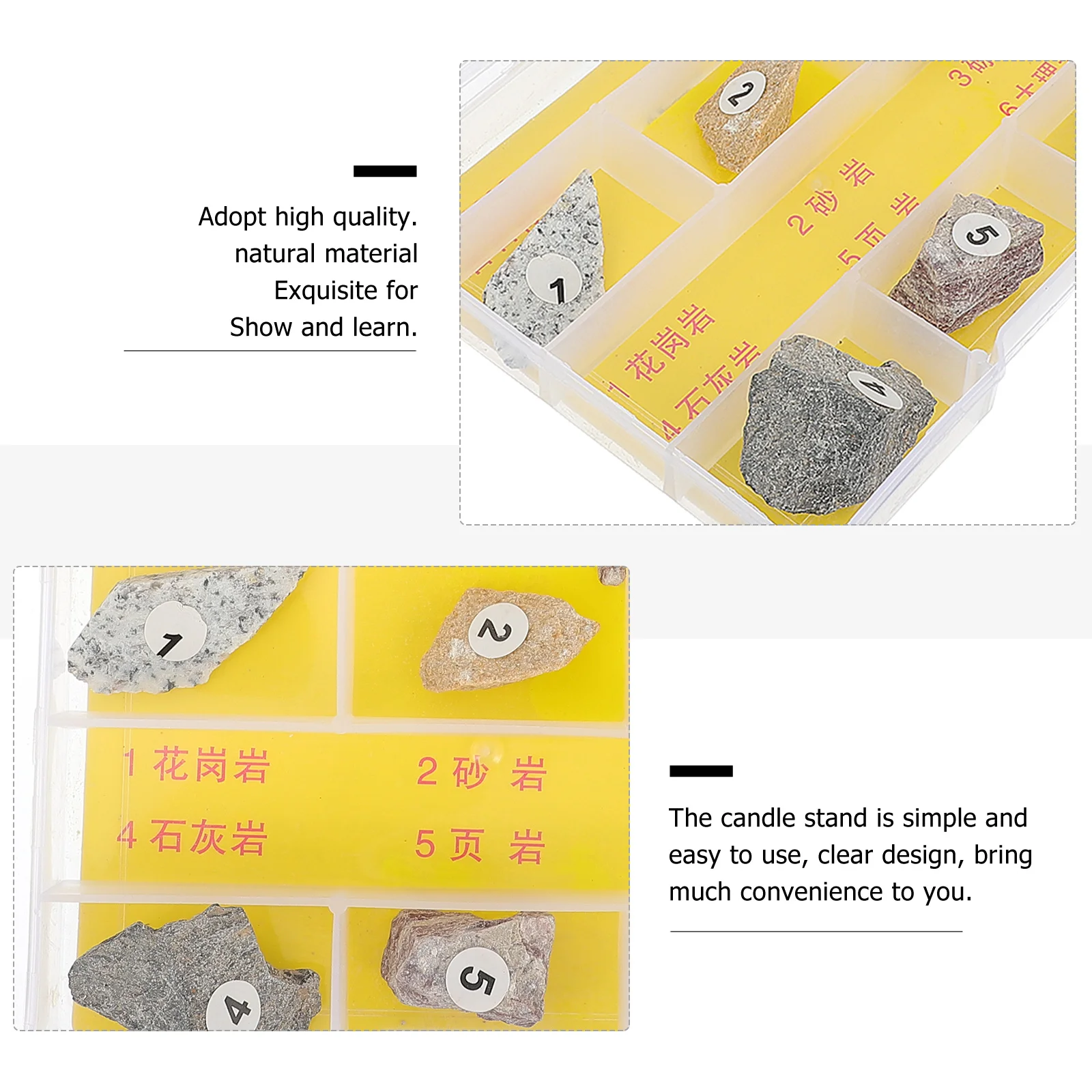 

Stones Teaching Rock Specimens Crystal Mineral Ore Sample and Roll Natural Rocks