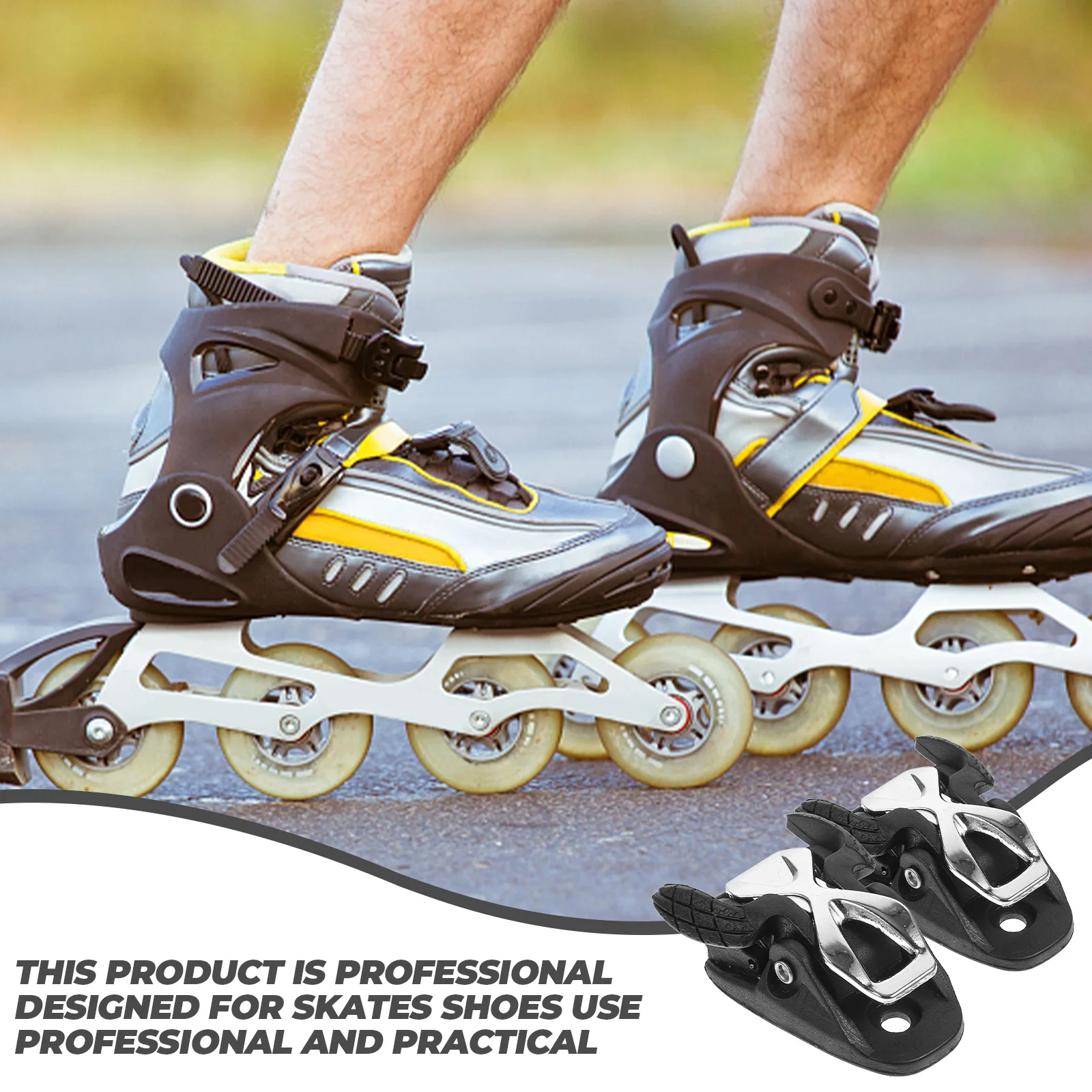 2Pcs Adjustable Buckles PVC Portable Roller Skate Fixing Accessories Durable Skating Shoe Supplies Skateboarding