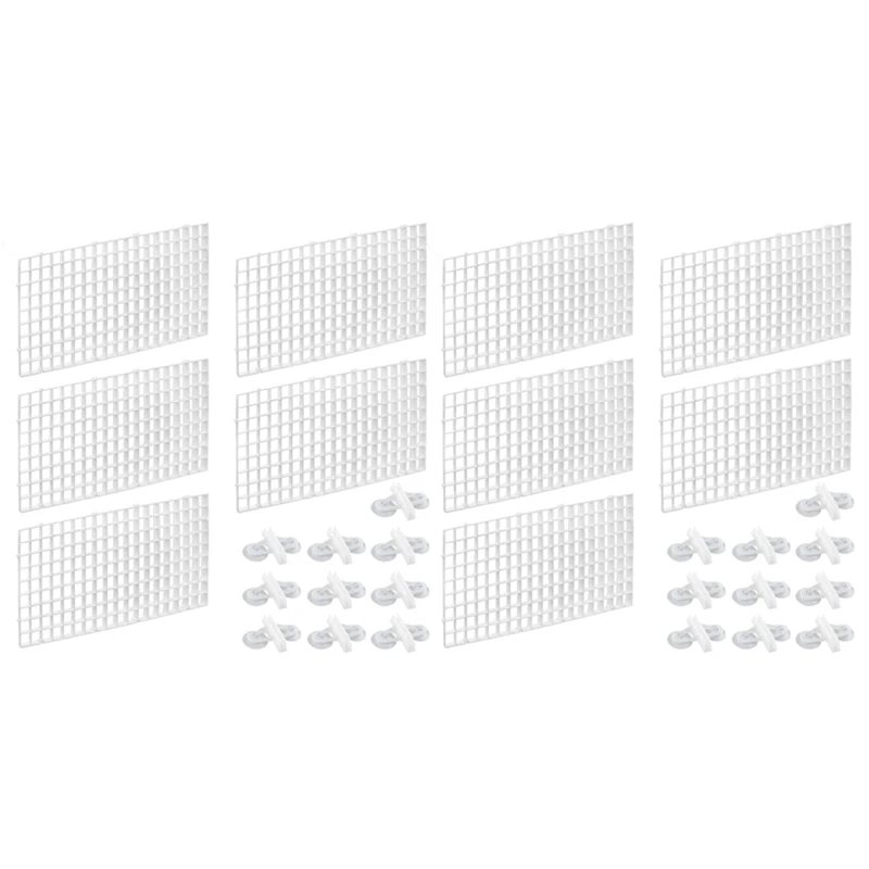 

20PCS Aquarium Divider Fish Tank Divider Filter Grids Separation Grid Tray Isolation Board Grid With 20 PCS Sucker Clips