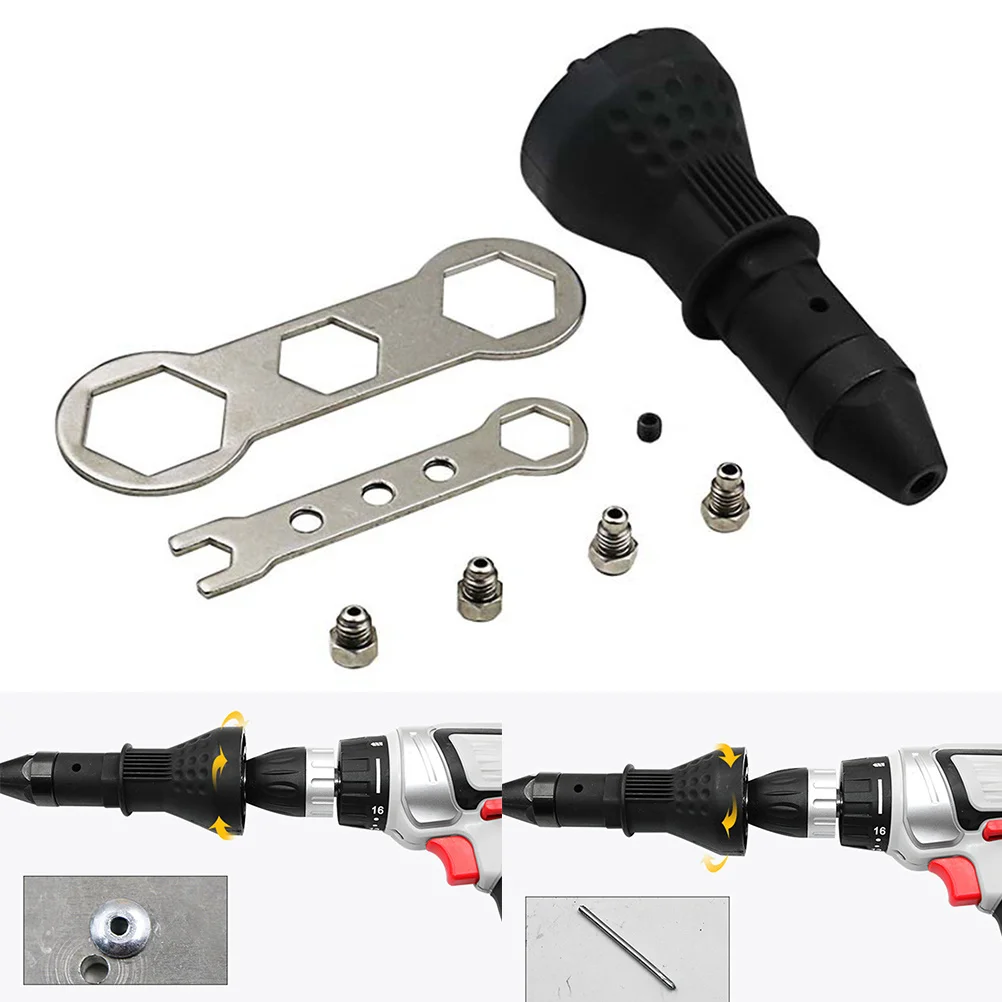 

Electric Rivet Tool for Cordless Riveting with 3 Threaded Heads 086 11 126 Nozzles 15Nm Strength Low Noise High