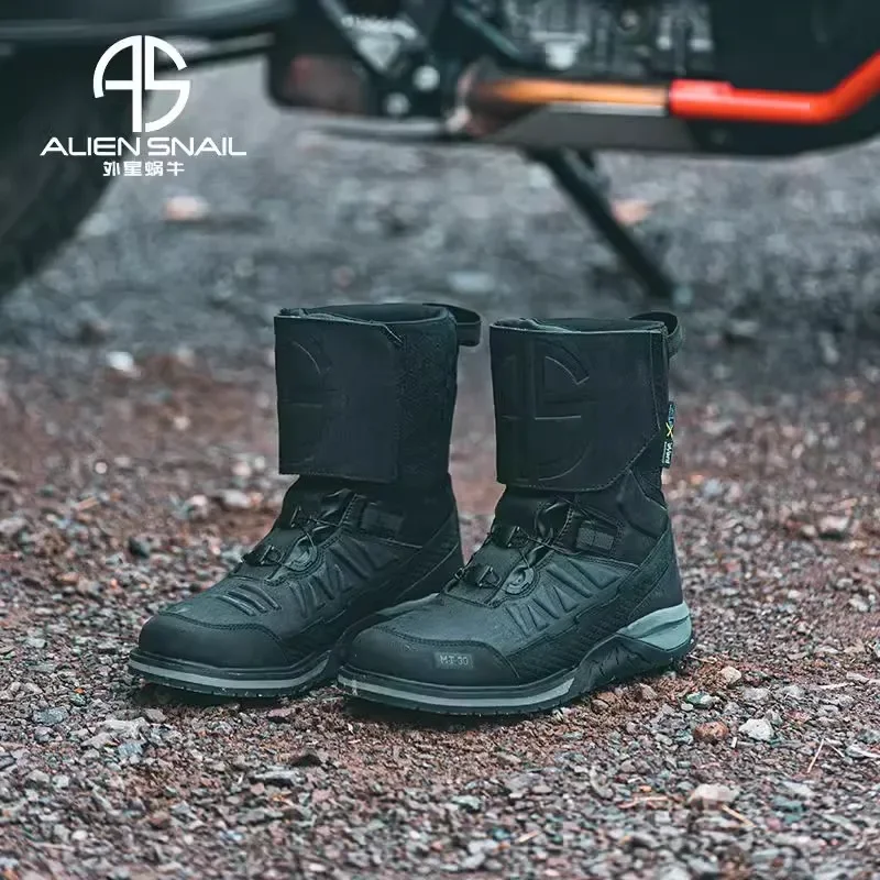 Alien Snail Motorcycle Riding Boots Waterproof Rally Boots Racing Shoes Long Boots Men's Anti-fall Motorcycle Riding Shoes