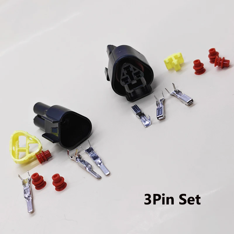 3Pin Waterproof Auto Connector Kit Male Female Car Wire Harness Plug Car Electrical Connector With Terminals For Motorcycle