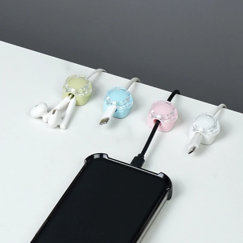 Juego organizador cables magnético, gestión cables alimentación para carga escritorio, soporte Clip gestión