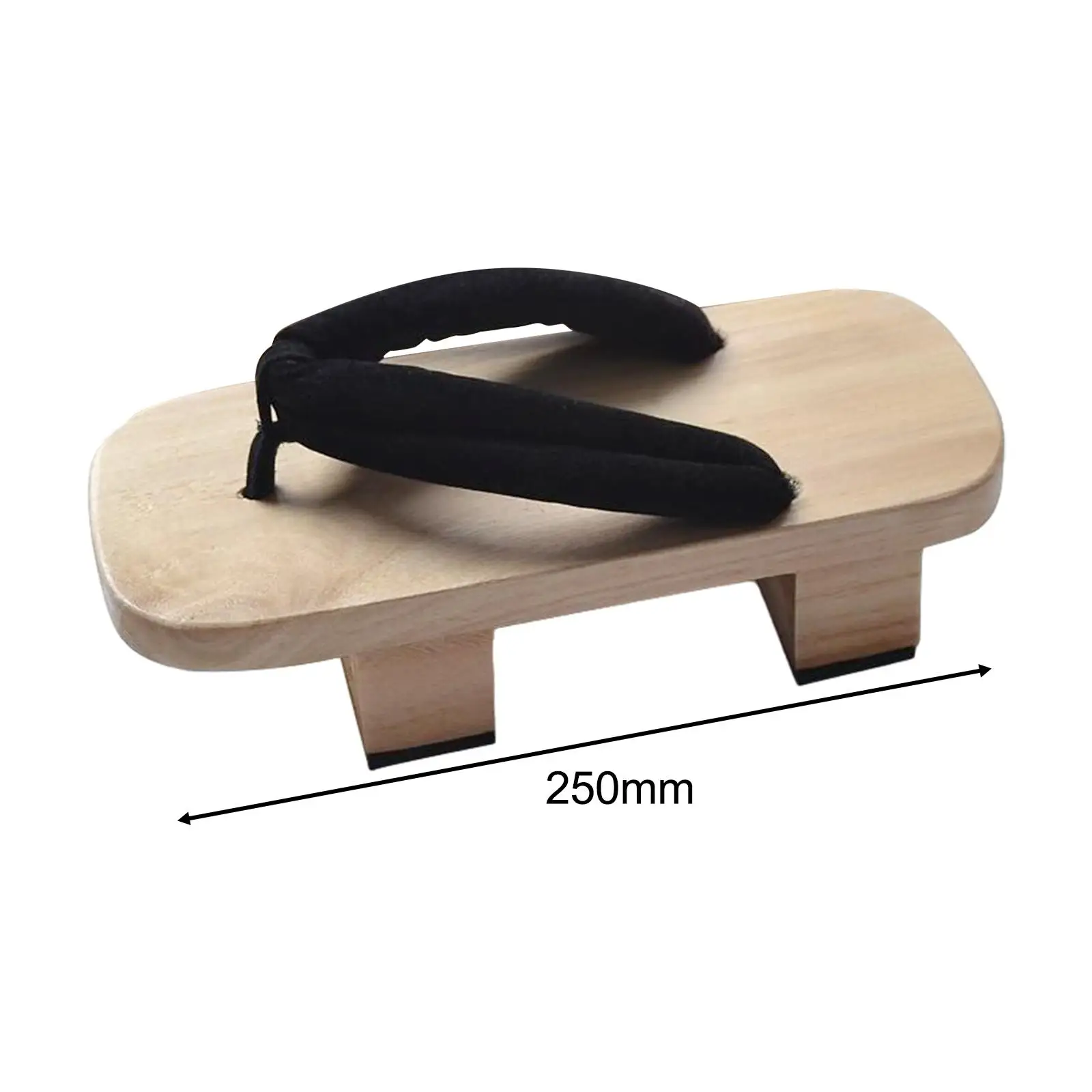 Japanese Wooden Clogs Shoes Stylish Flip Flops for Cosplay Apartment Costume