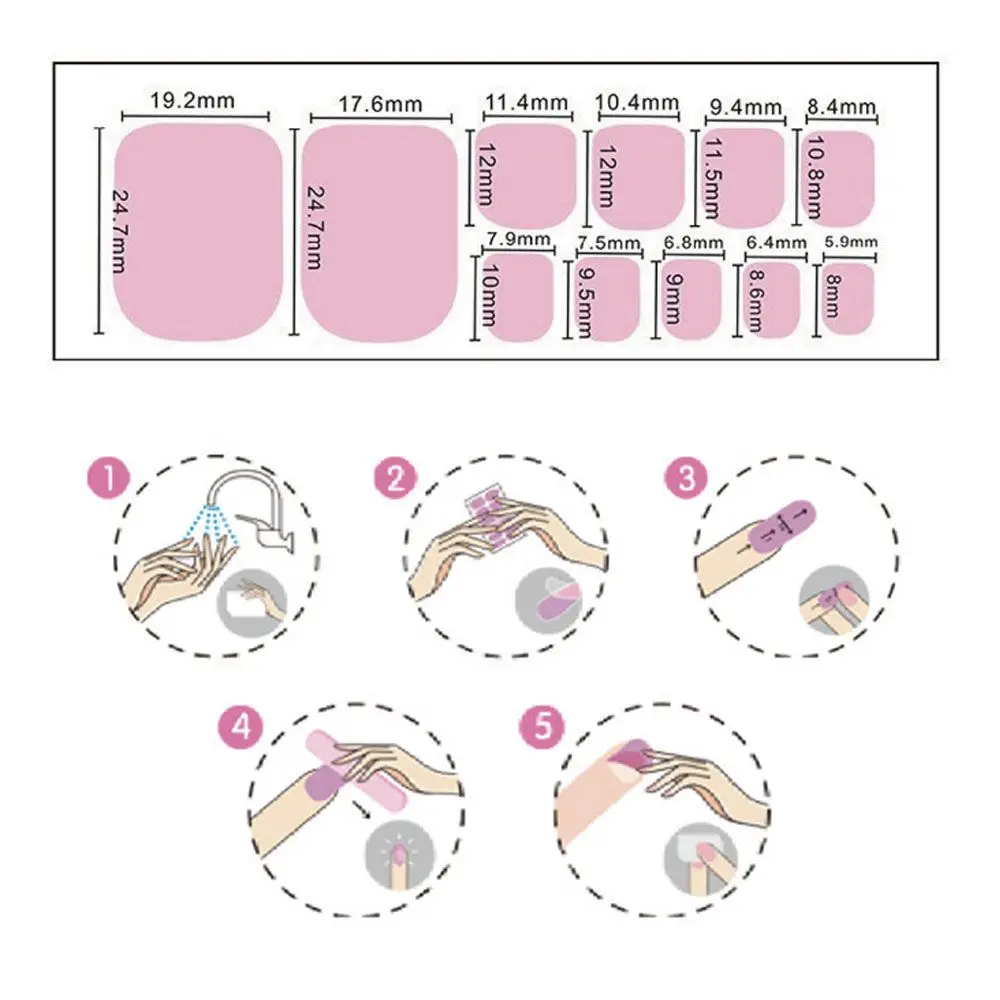 Belleza y salud uñas postizas raya cubierta completa calcomanías autoadhesivas para manicura pegatinas para uñas de los pies decoraciones para pies estilo fresco