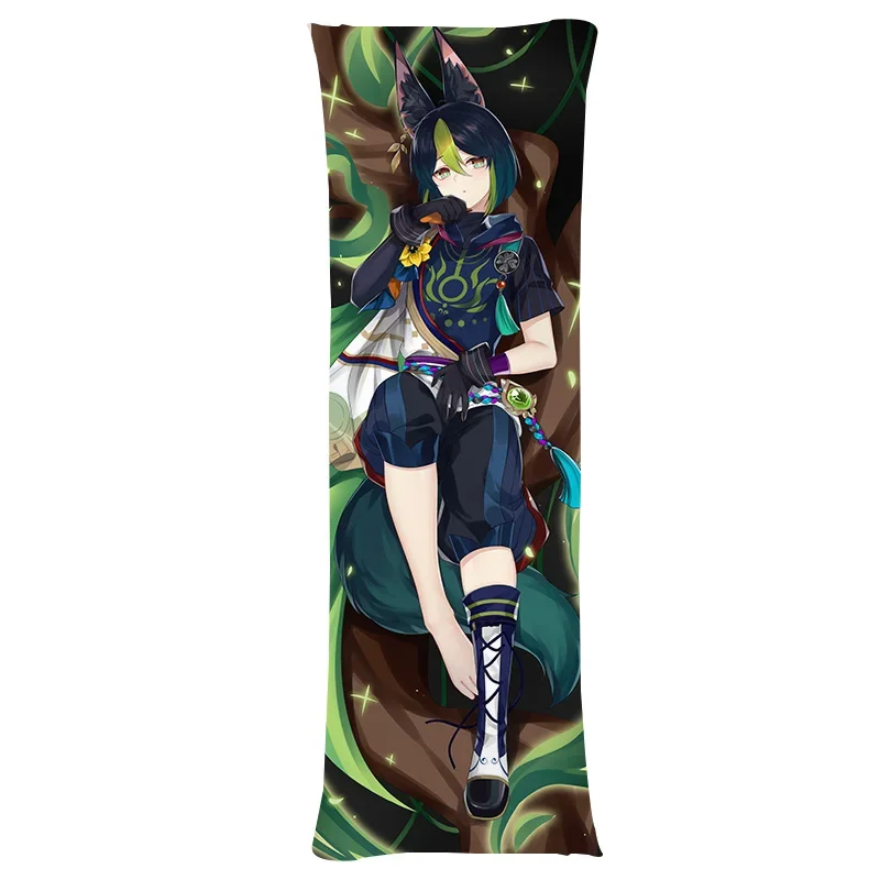 Game Genshin Impact Twenty Cosplay Body Pillow Case Long Impact Halloween Costume Hug Body Throw Cushion Pillow Cover Case