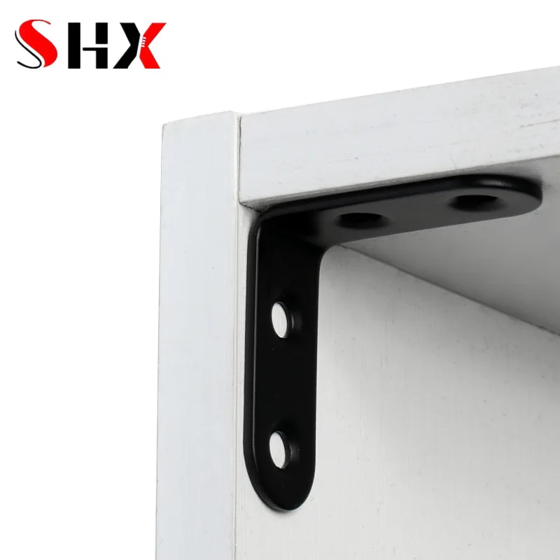 Stainless Steel Corner Code Hardware Thickened Square Corner Code 90-Degree Right Angle L-shaped Fixed Bracket Connector