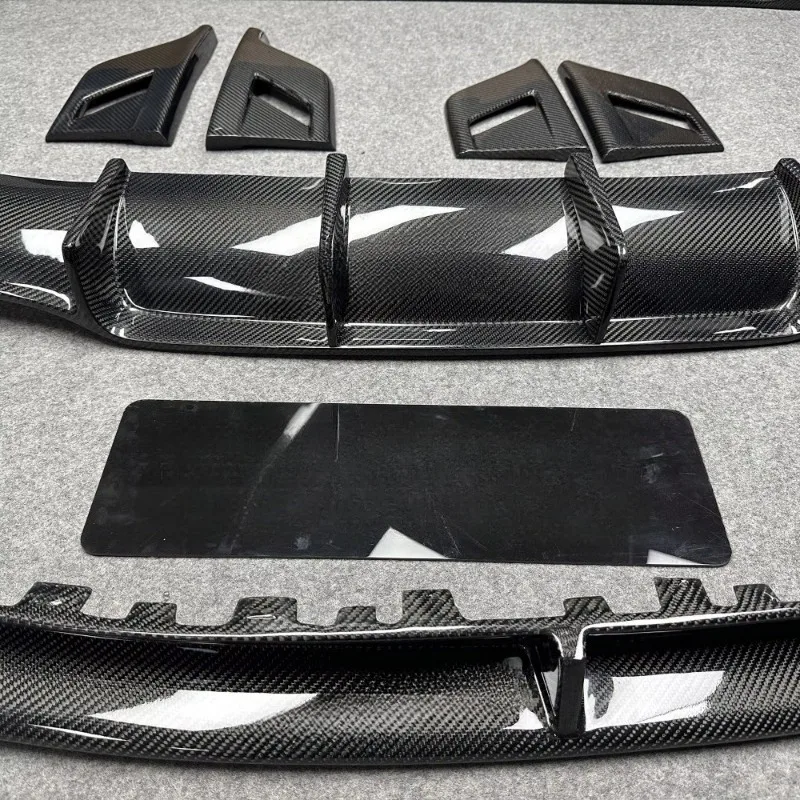 Custom Carbon Fiber Car Body Kit for 911 992 Including Side Skirt & Front Bumper Lip Spoiler &Rear Bumper Lip Splitter 2