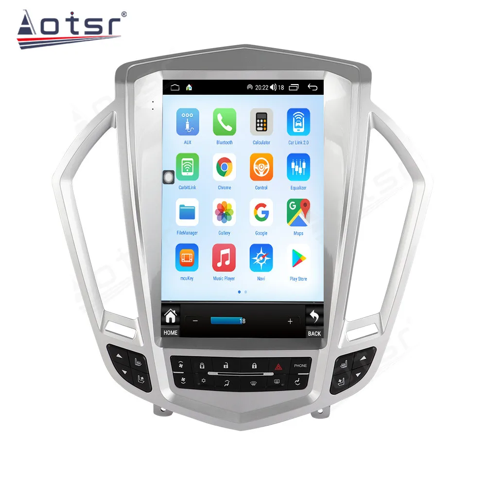 12.1 Inch Android 12 Car Radio For Cadillac SRX 2008 - 2012 Tesla QLED  Touch Screen GPS SIM Multimedia Player Stereo Head Unit