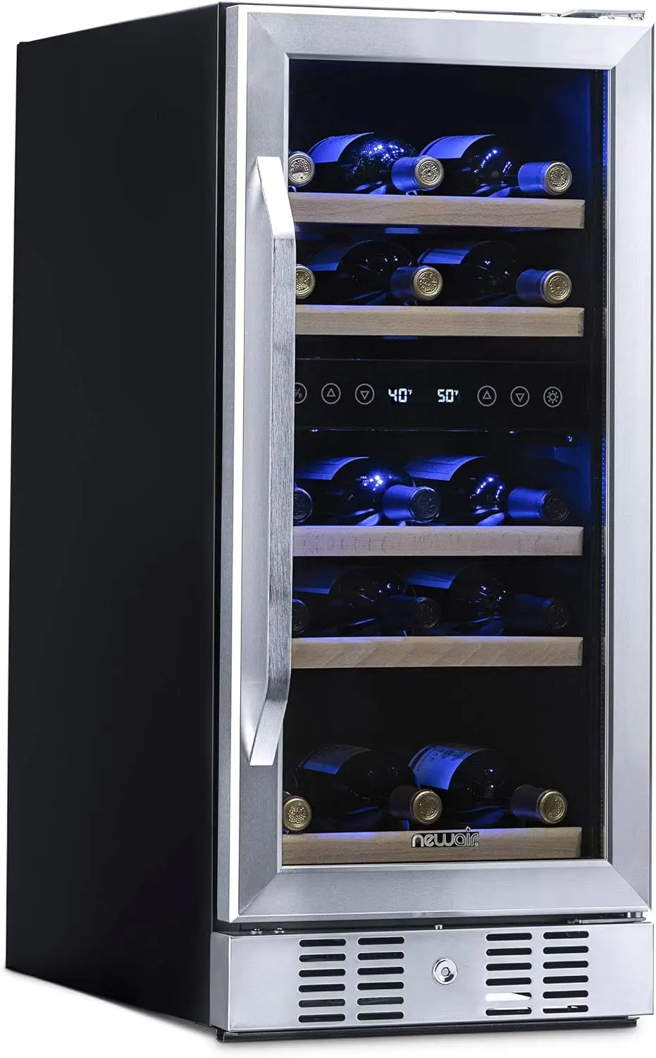 

15" Built-in or Freestanding 29 Bottle Dual Temperature Zone Wine Fridge, Quiet Operation Wine Cooler with Beech Wood She