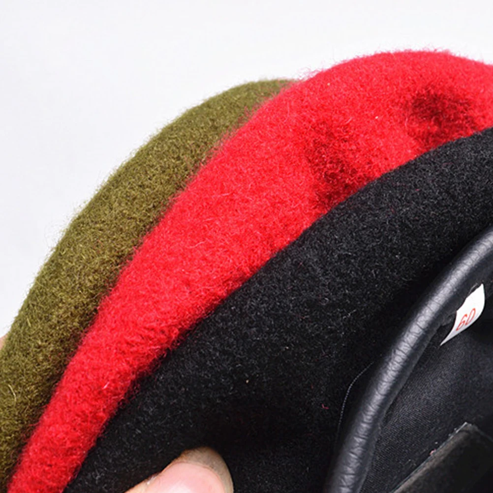 

Wool Beret Hats for Men Barett Hut Herren Berets Sonnenhut Damen Schwarzes Berett Cap Anzug Women's Einfarbig Warm