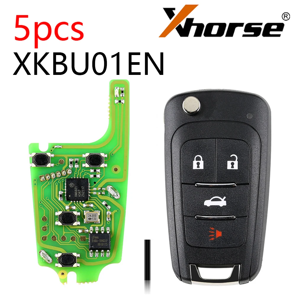 

Xhorse XKBU01EN Wire Remote Key for Buick Flip 4 Buttons English Version for VVDI VVDI2 KEY TOOL 5PCS/Lot