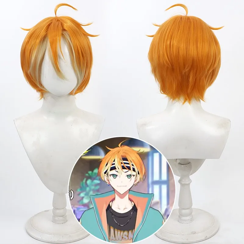 

Парик для косплея 18TRIP Izutake Akuta, двуцветный градиент, термостойкие синтетические волосы + шапочка для парика