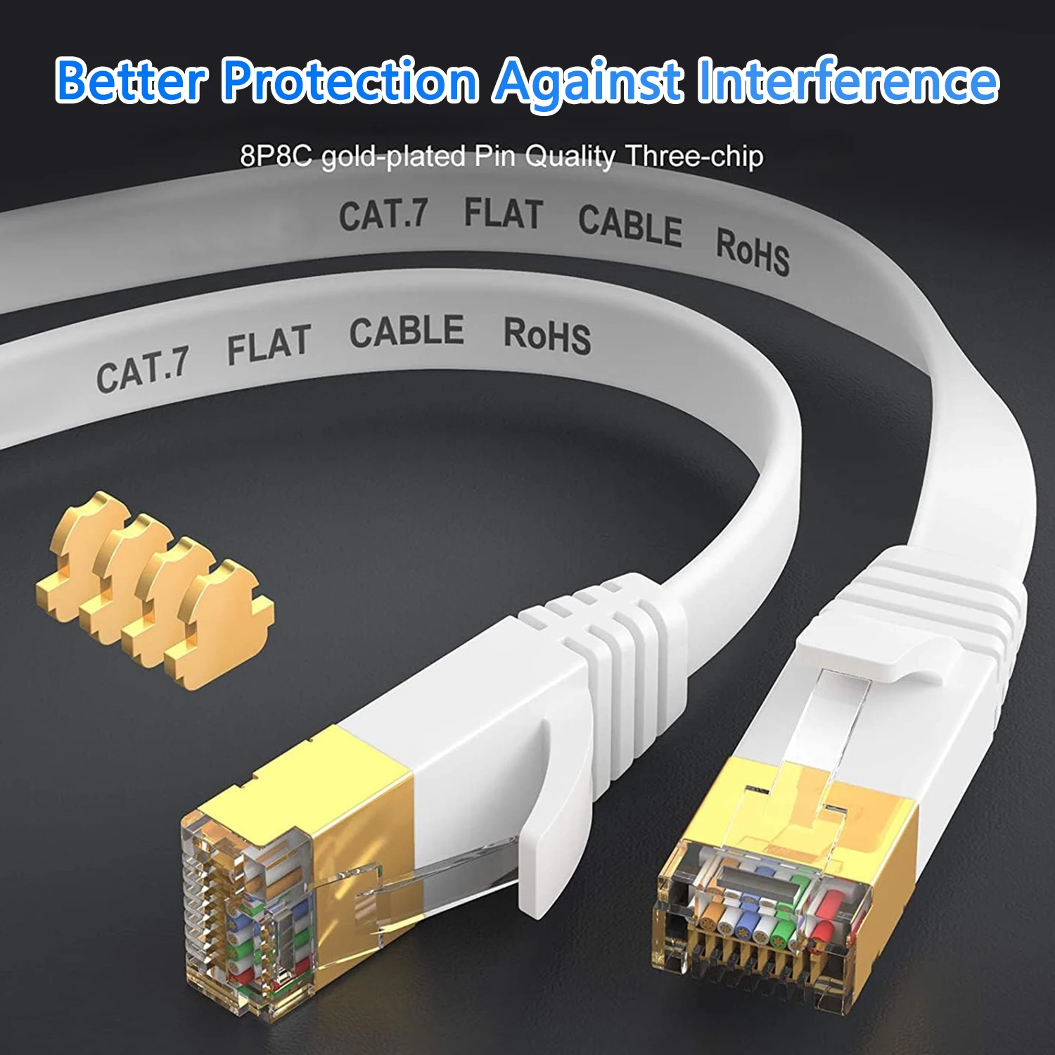 Kabel Ethernet kabel sieć internetowa Cat7 10gbps o dużej prędkości RJ45 10m 20m 30m przewód krosowy dla Router modemu przewód Lan Cat 7