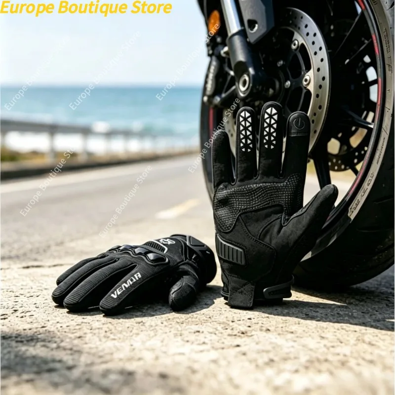 

Motorcycle Gloves Full Finger Touchscreen 4 Seasons Anti Slip Riding Equipment For Men Women