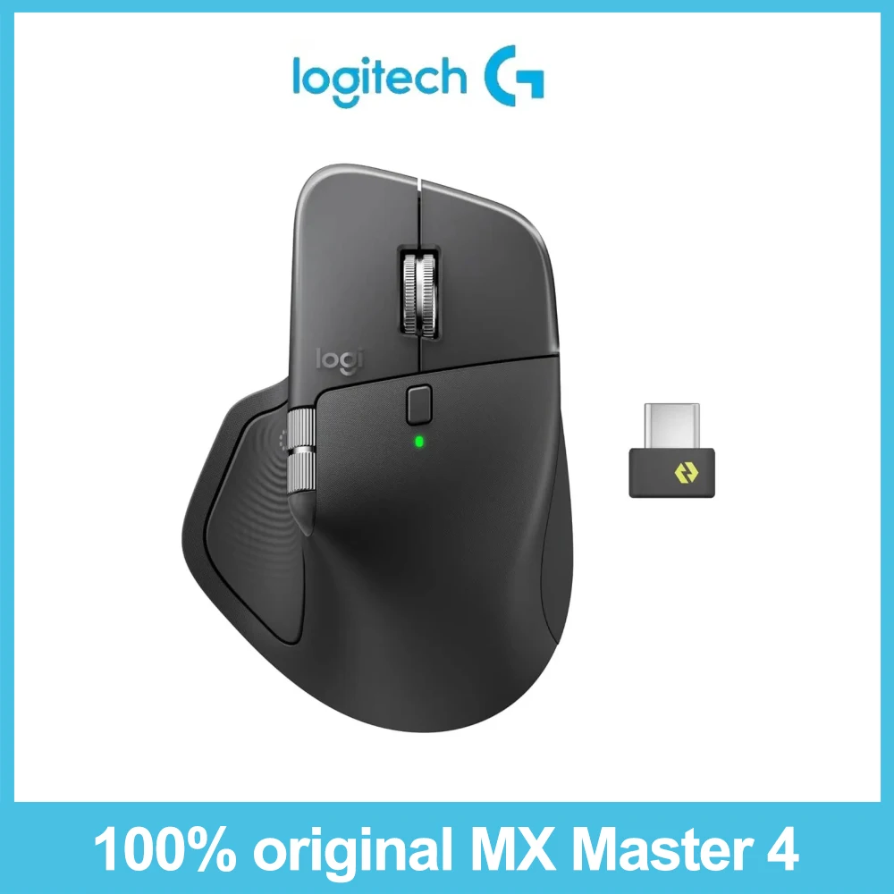 Original Logitech MX Master 4 Wireless Bluetooth Office Mouse, 8K Multi-Device Switching AI Smart Electromagnetic Scroll Wheel
