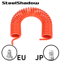 Compressor Air Tools 3M 6M 9M 12M High Pressure PU Tubing Gas Spring Pneumatic Spiral Tubing EU Quick Coupling Pipe EU/JP Type
