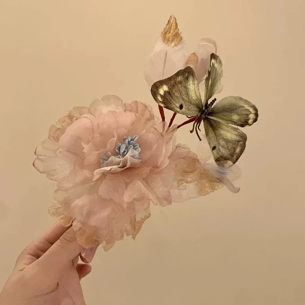 Elegant Plastic Flower Hair Clip Flower Hair Claw Romantic Side Bangs Clip Side Clip Parties
