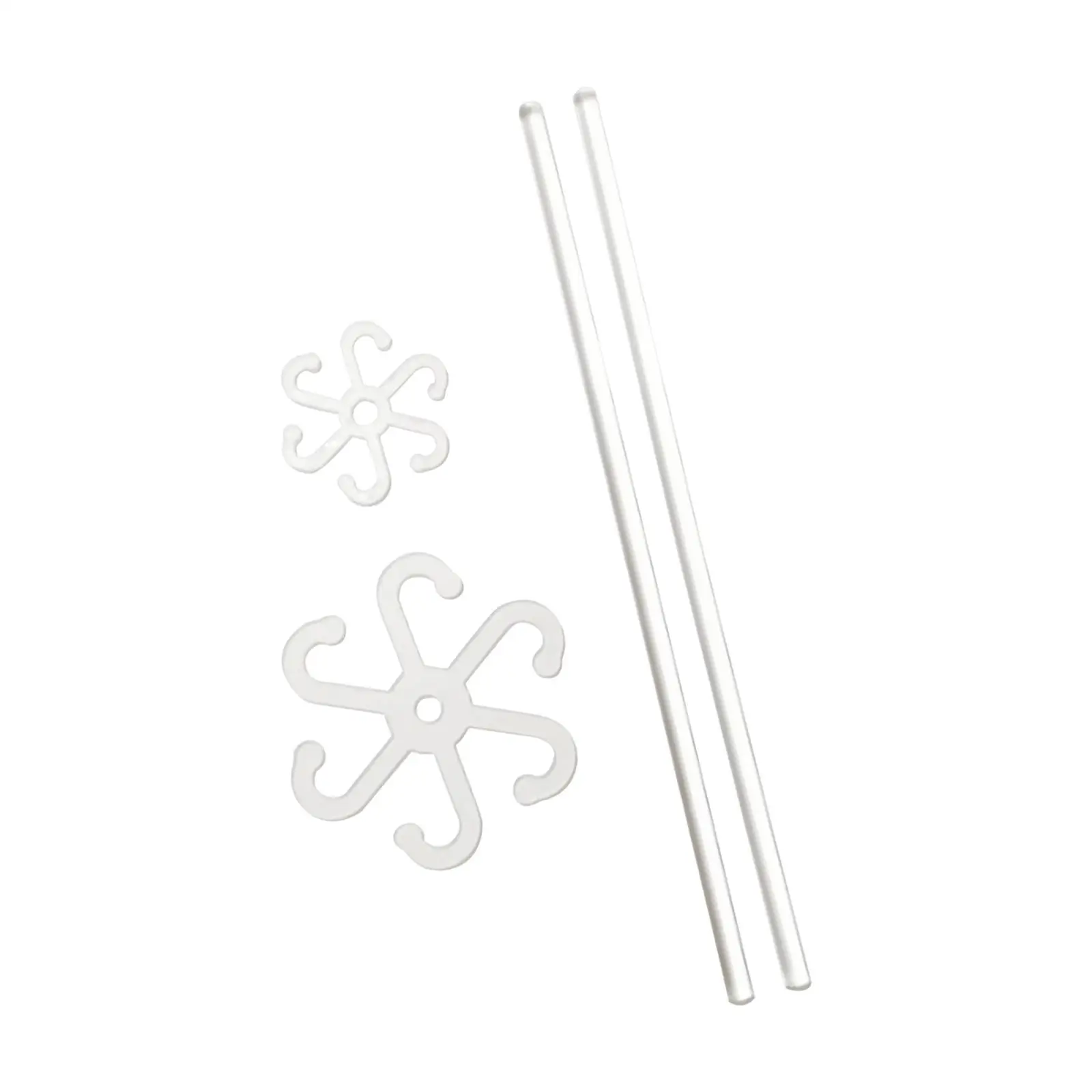 2 Pieces Plant Support Stakes Acrylic for Courtyard Backyard Potted Plants