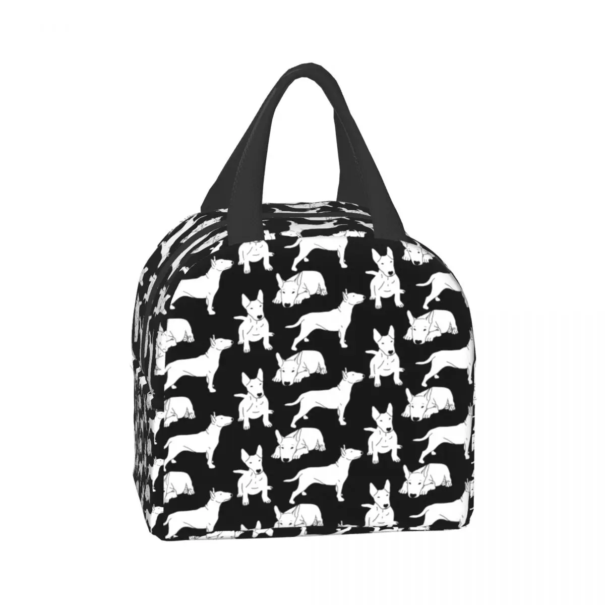 Bull Terrier Dog Portable Lunch Box Animal Cooler Thermal Food Insulated Lunch Bag For Kids Women School Work Picnic Bags