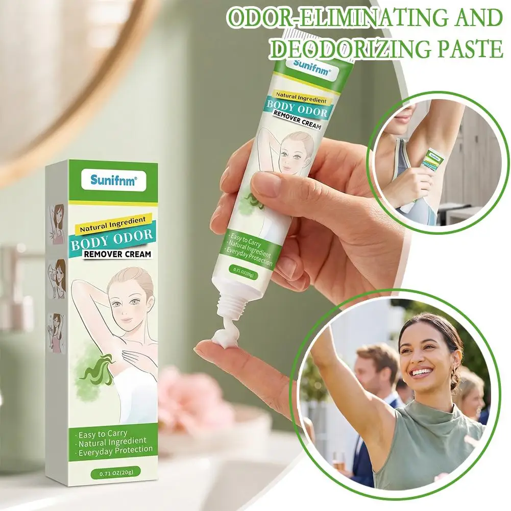 20g Natural Ingredient Body Odor Remover Cream Deodorant Body Lotion Cleansing Body Armpit Odor Fragrance Herbal Brand Lotion