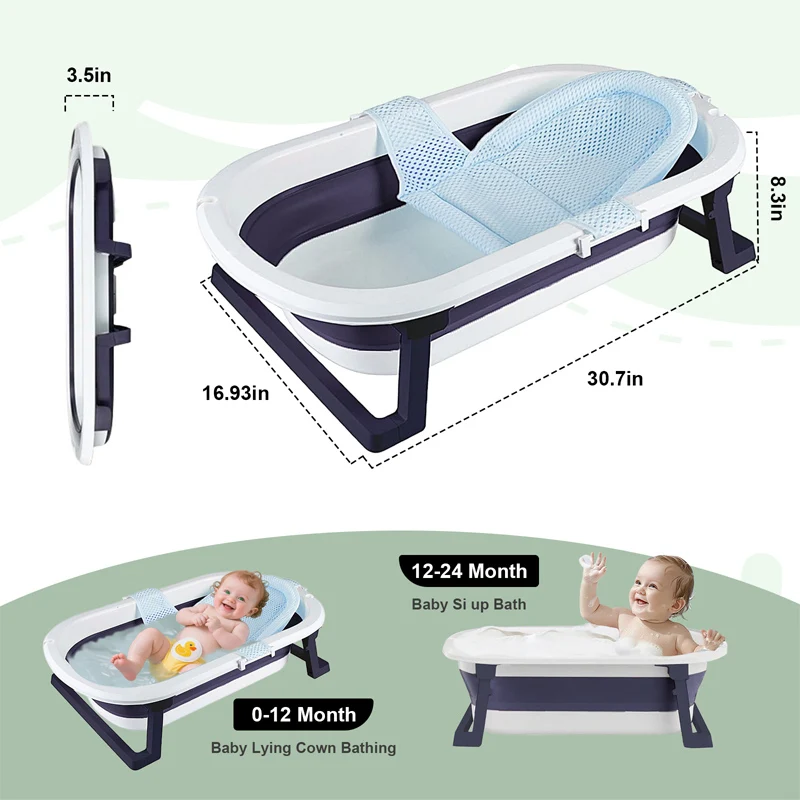 

Baby Bath tub baby foldable bath tub sitting lying dual-use large bath tub home children newborn children supplies Child basin