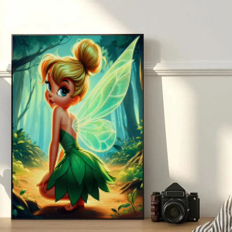 ديزني بوكيمون بيكاتشو الماس طقم الطلاء غرزة غروت تينكر جرس ديكور المنزل كامل مربع ومستدير فسيفساء التطريز عبر غرزة