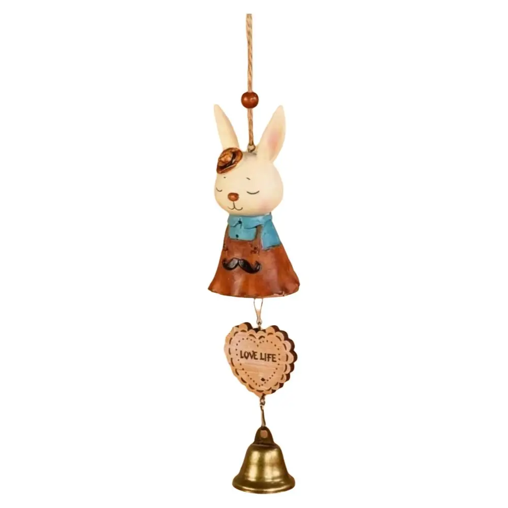 New Resin Japanese Wind Chime Copper Japanese Anime Style Wind Bell Musical Sound Cartoon Animal Hanging Ornament Window Decor