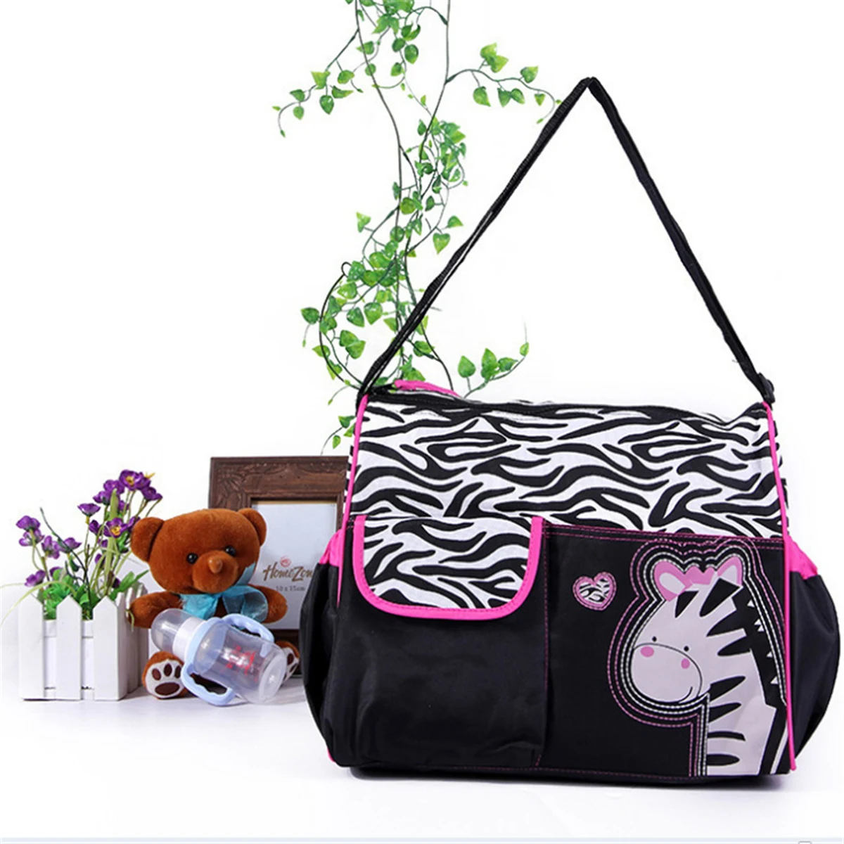 Fashion cartoon giraffe mommy bag large capacity multifunctional oblique span one shoulder mother-and-baby bag diaper bag