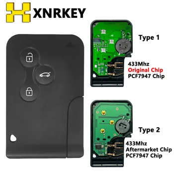Xnrkey-リモートコントロール付きインテリジェントカーカード,オリジナル,Chrノーメガーヌ2 3 II prosc é c é phone 2003-2008,リモートコントロールキー,アフターマーケット,pcf7947