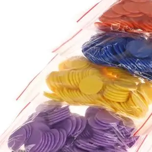 

100Pcs 25MM Montessori Learning Education Math Toy Plastic Poker Chips Bingo Chip Markers Token Family Club Party Counting Toy