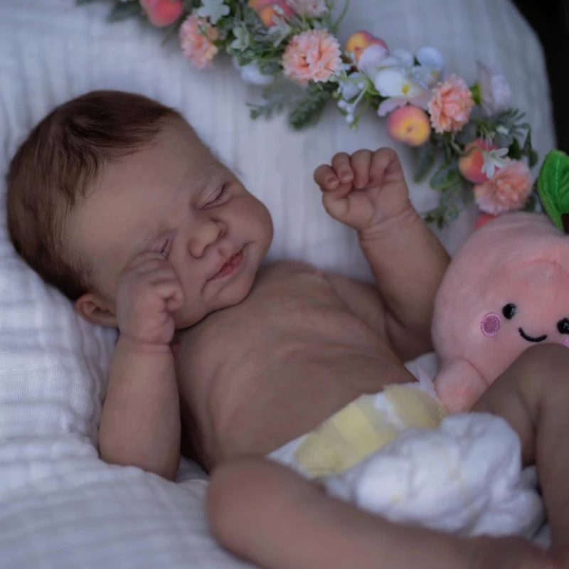 48cm  Newborn Baby Reborn Doll Sleeping Baby Pascale  Lifelike Soft Touch with Hand-Rooting Hair Doll