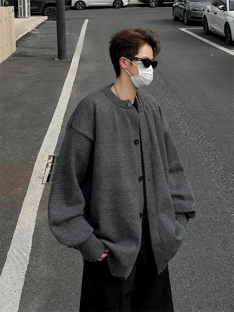 

Вязаный открытый кардиган для мужчин: повседневный, винтажный, молодежный, однотонный свитер для досуга, подходит для подростков и...