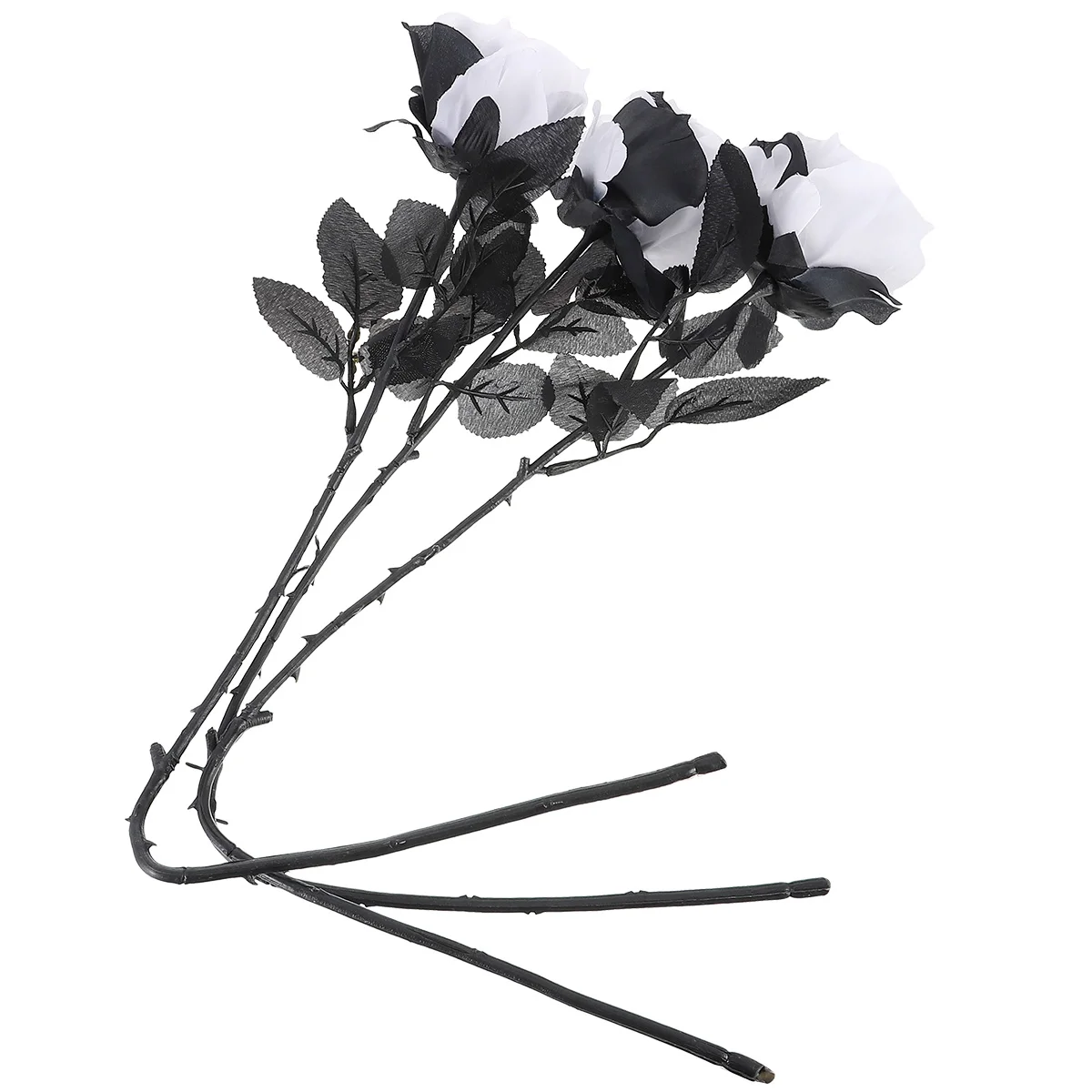 

3PCS Artificial Silk RosesRose Home Party Wedding nament Material Lightweight Compact Design Decorative Flower