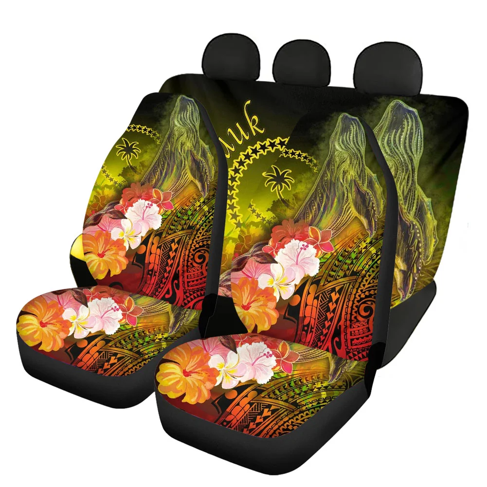 

New Polynesian Tribal Pohnpei Island Full Set Car Seat Covers Fashionable Auto Car Seat Covers Cushion Protector Car Accessories