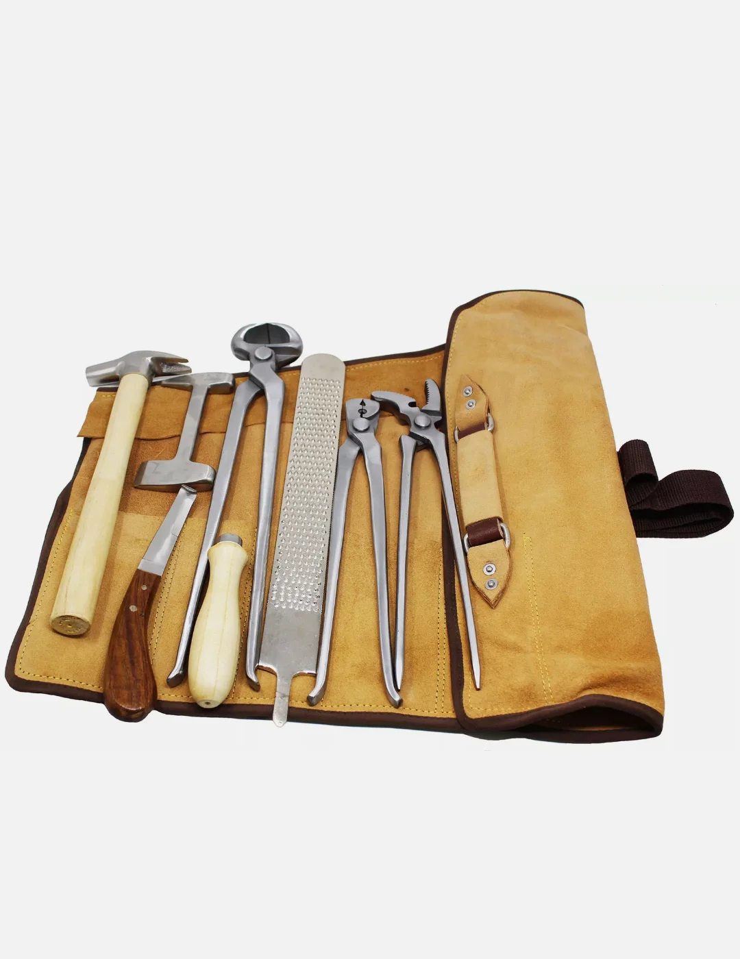 

Horse Farrier Tool Kit 8 pcs with Leather Bag, German Stainless Steel, By Zarnab Surgical