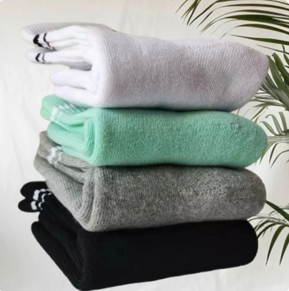 Comfortable Cotton Yoga Socks for Women - Soft Breathable Non-Slip Grippy Socks, Mid-Crew Sports Socks for Pilates, Gym