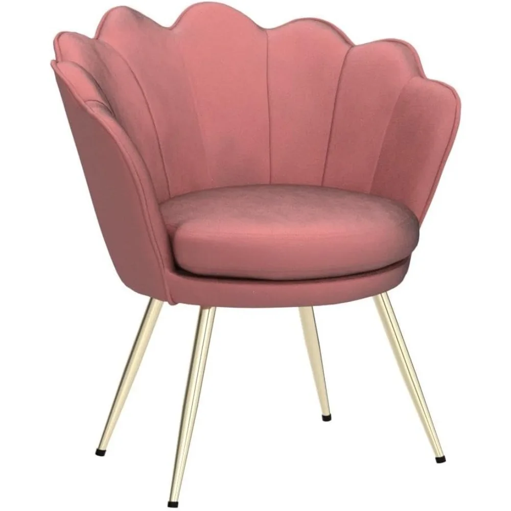 Роскошные бархатные стулья с акцентом, набор из 2 шт., золотые ножки, тафтинговый дизайн для гостиной, спальни, кухни, столовой, туалетного столика, платья