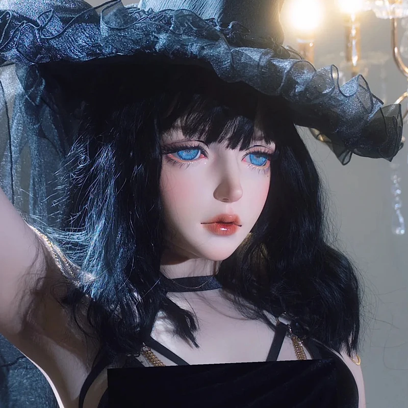 

BJD Resin Half Head/Full Head Masks Kigurumi Eyes Crossdress Cosplay Japanese Anime Role Lolita Masks Eyes And Wig