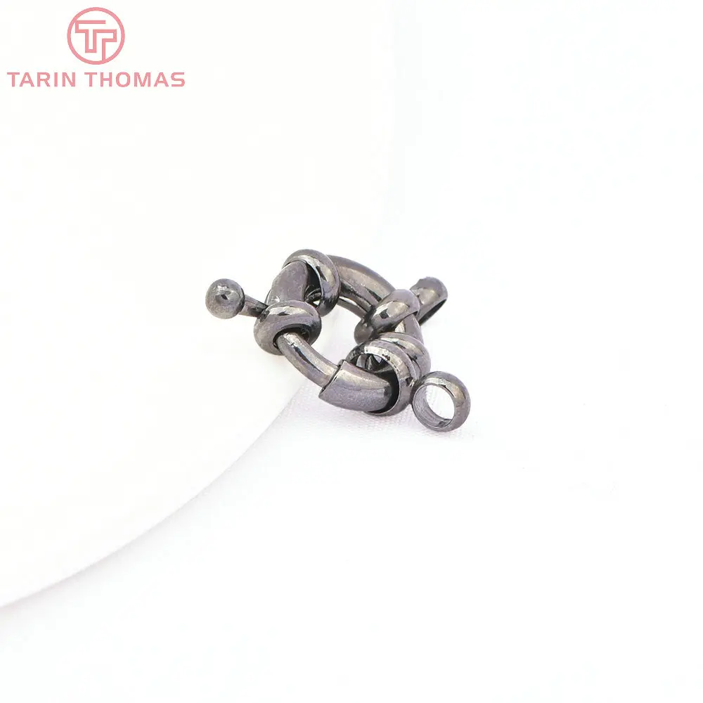 (2751)6PCS 11,5 MM 13MM 15MM 21MM 24K Gold Farbe Messing 2 Löcher Charms armband Stecker Hohe Qualität Diy Schmuck Zubehör – Detail 21