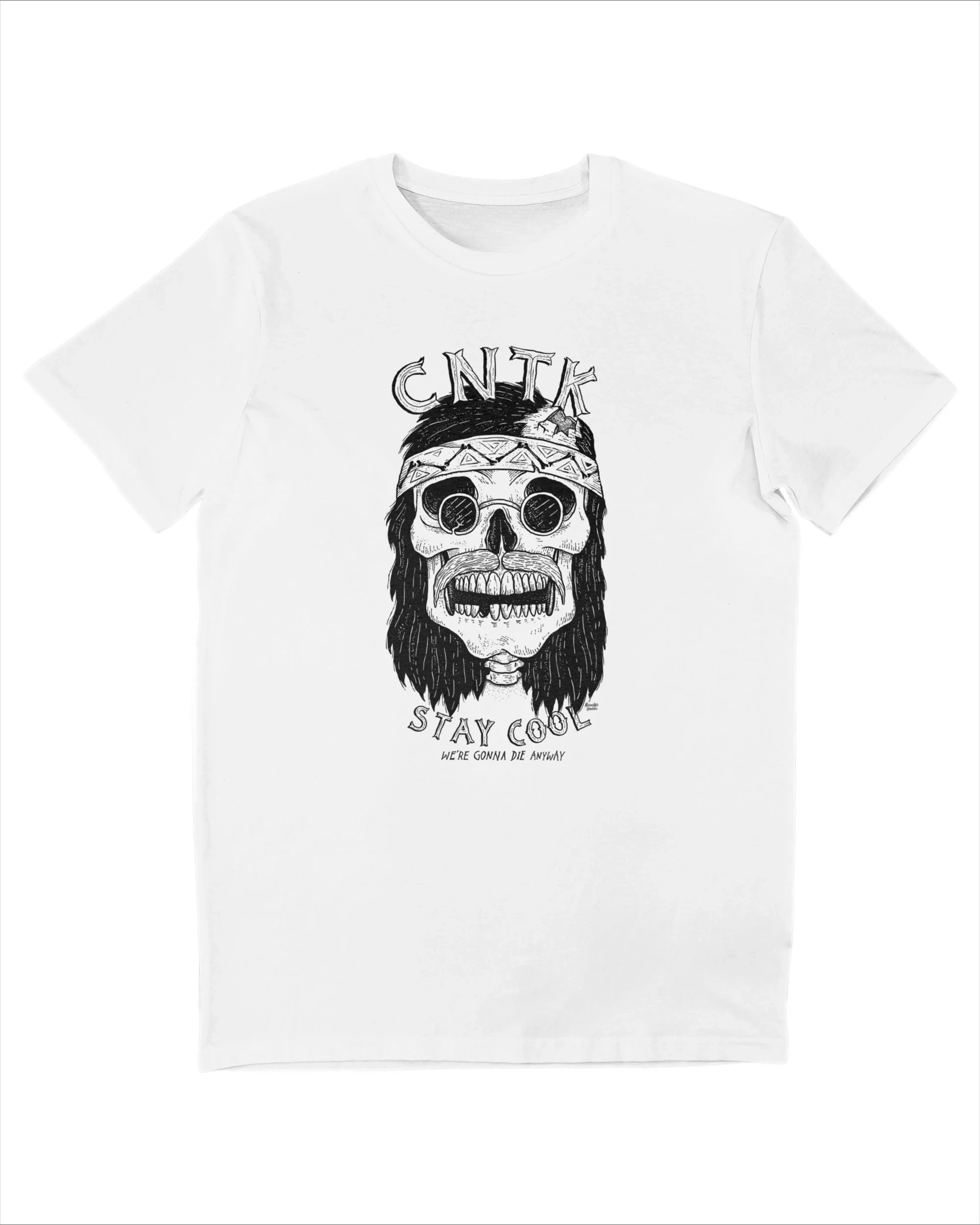 

Stay Cool Dessin Squelette Hippie Californien Graphic Print Summer Luxury Brand Cotton Men's and Women's T-Shirts Short Sleeves