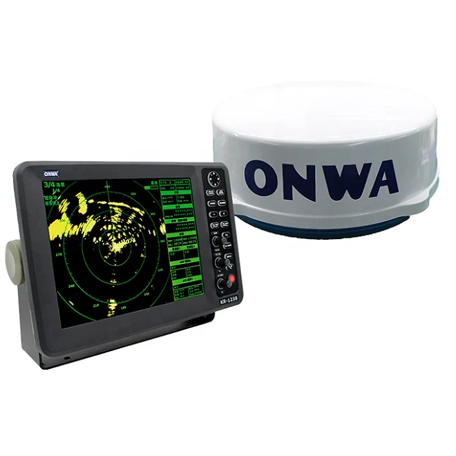 KR-1238 4KW 32 millas náuticas Radar marino / KR-1268 6KW 64NM Radar de navegación marina con función de visualización ARPA y AIS