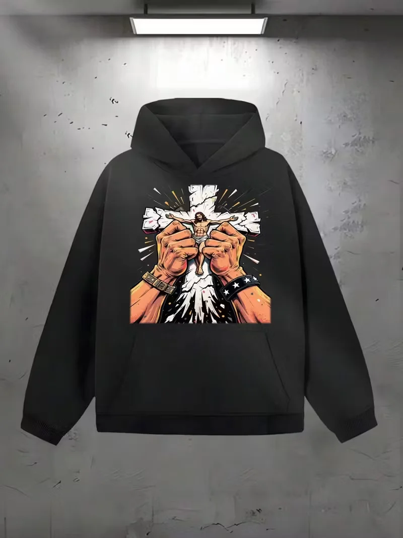 

1pc Sweater Hoodie for Men - Casual Pullover, Relaxed Fit Winter Warm Sweatshirt for Cold Weather, Sweater Hoodies Clearance