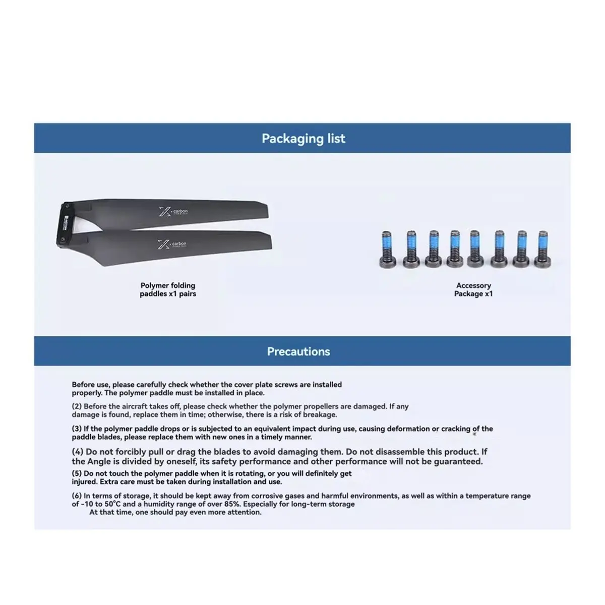 T1439C Tools- MF3218 Polymer Folding Propellers for RC Multi- VTOL UAV Scratch-Resistant Propellers