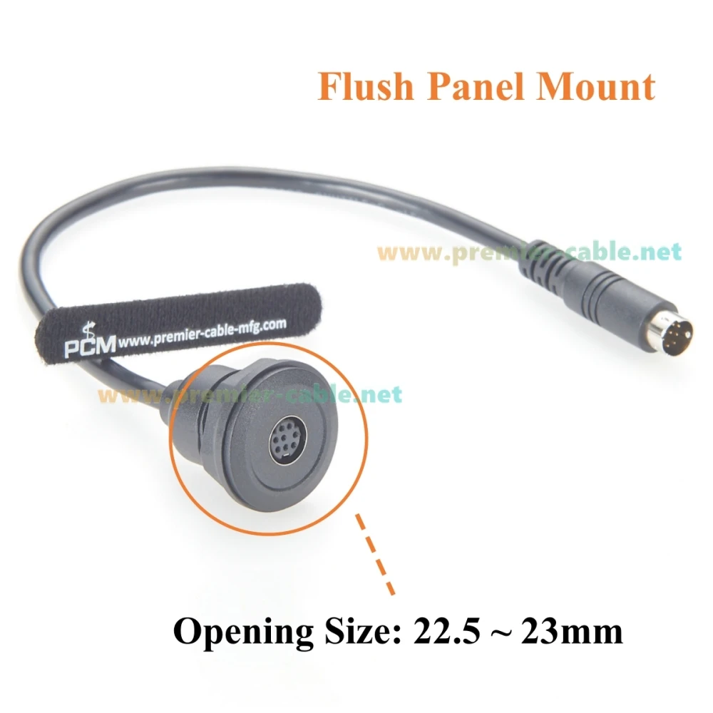 Mini DIN 8 Pin Male to Female Extension Cable Flush Panel Mount Mini Din 8 Core Audio S-Video Cable for Broadcast,Record Studios