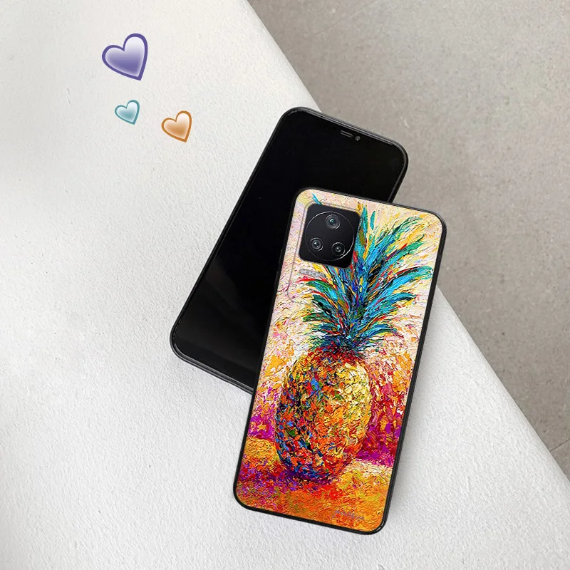 Anti-Drop Soft Phone Case For Xiaomi Poco x5 5G x4 x3 pro f1 f3 gt f4 f5 m5 m4 m3 c40 c50 c51 Pineapple Tropical Leaves Cover