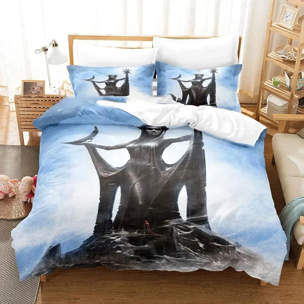 

3D Printed Skyrim Bedding Set Elder Scrolls Duvet Cover Bedroom Comforter Covers Single Twin King Size Quilt Cover Home
