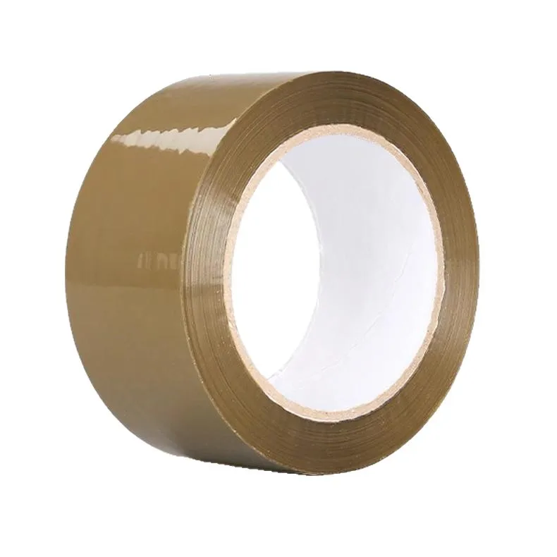 شريط تعبئة بني منخفض الضوضاء، شريط طرود قوي التحمل، تغليف لوجستي BOPP، غراء مكتب (5 سم × 66 م/100 م)